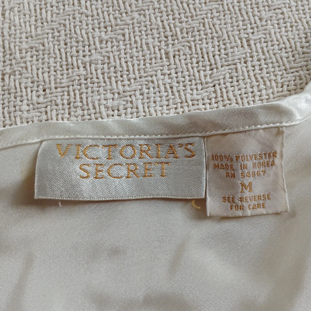 victorias secret ♡ gold label vintage satin tank top medium silky neutral y2k